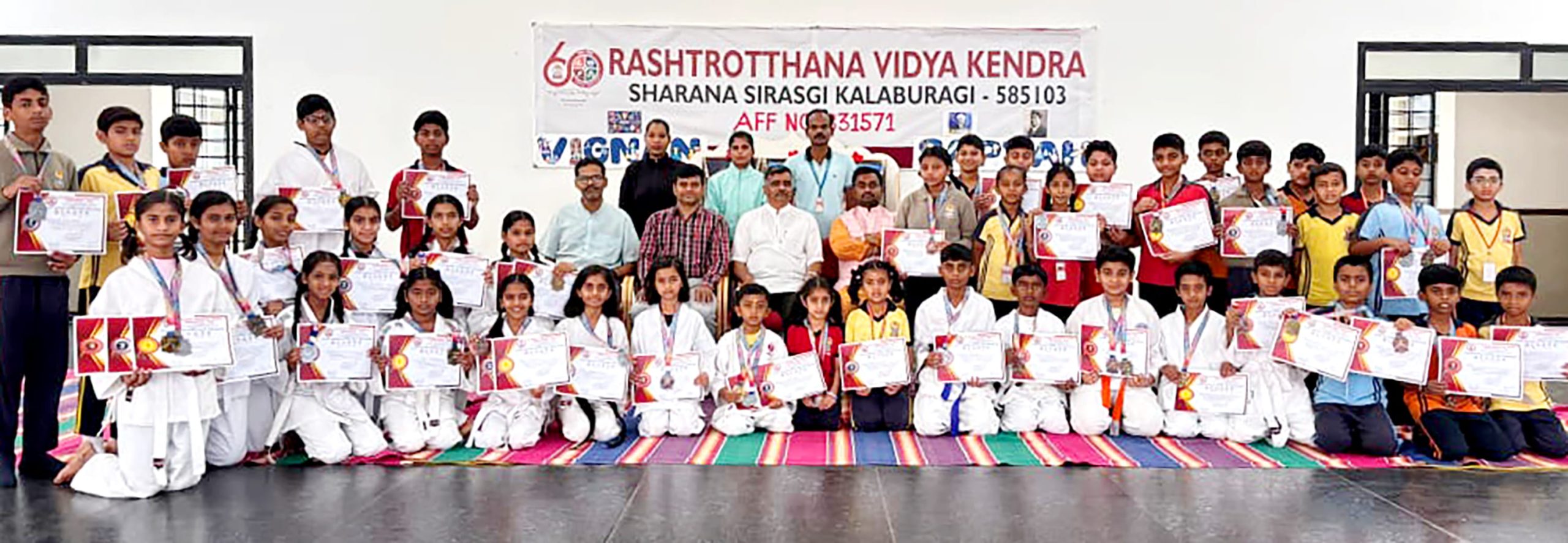 A huge success to RVK-Kalaburagi in the 2nd Kalyana Karnataka Karate Championship